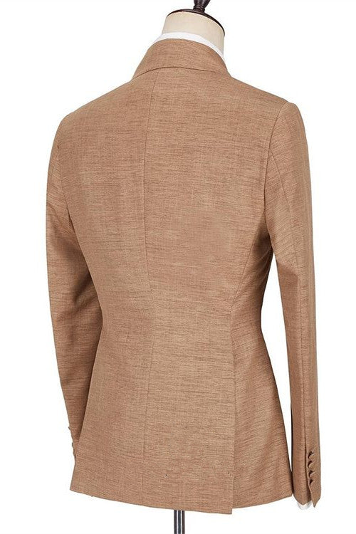 Peaked Lapel Ruffles Slim Fit Formal Men Suits - Image 2