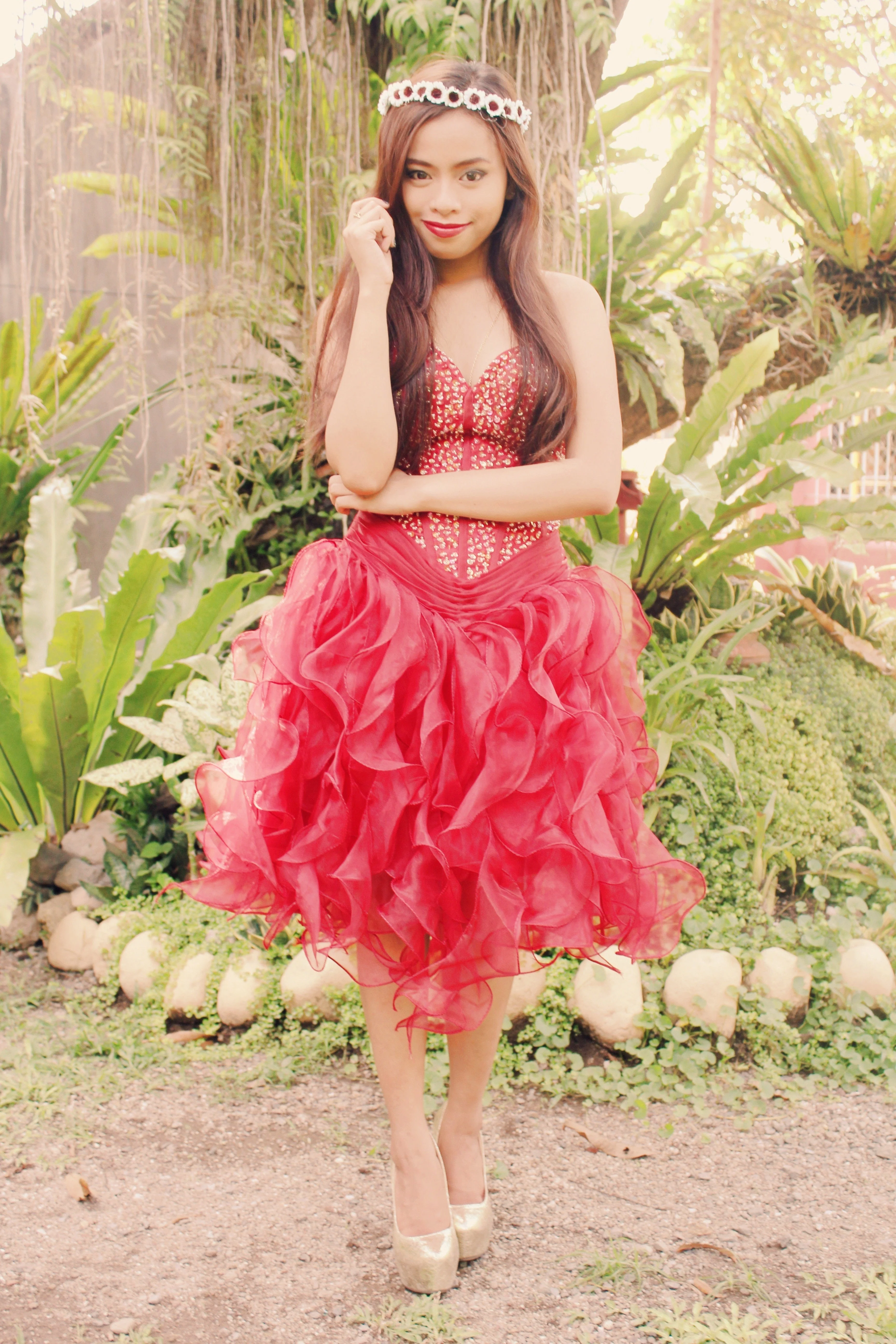 Ball Gown Sweetheart Knee Length Organza Beaded Prom Dress - Image 6