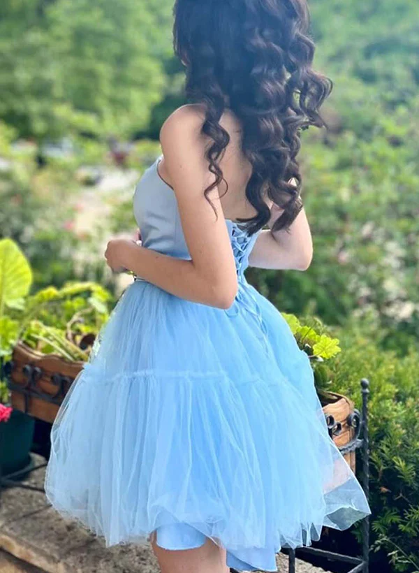 Ball-Gown Sweetheart Sleeveless Short/Mini Homecoming Dresses - Image 3
