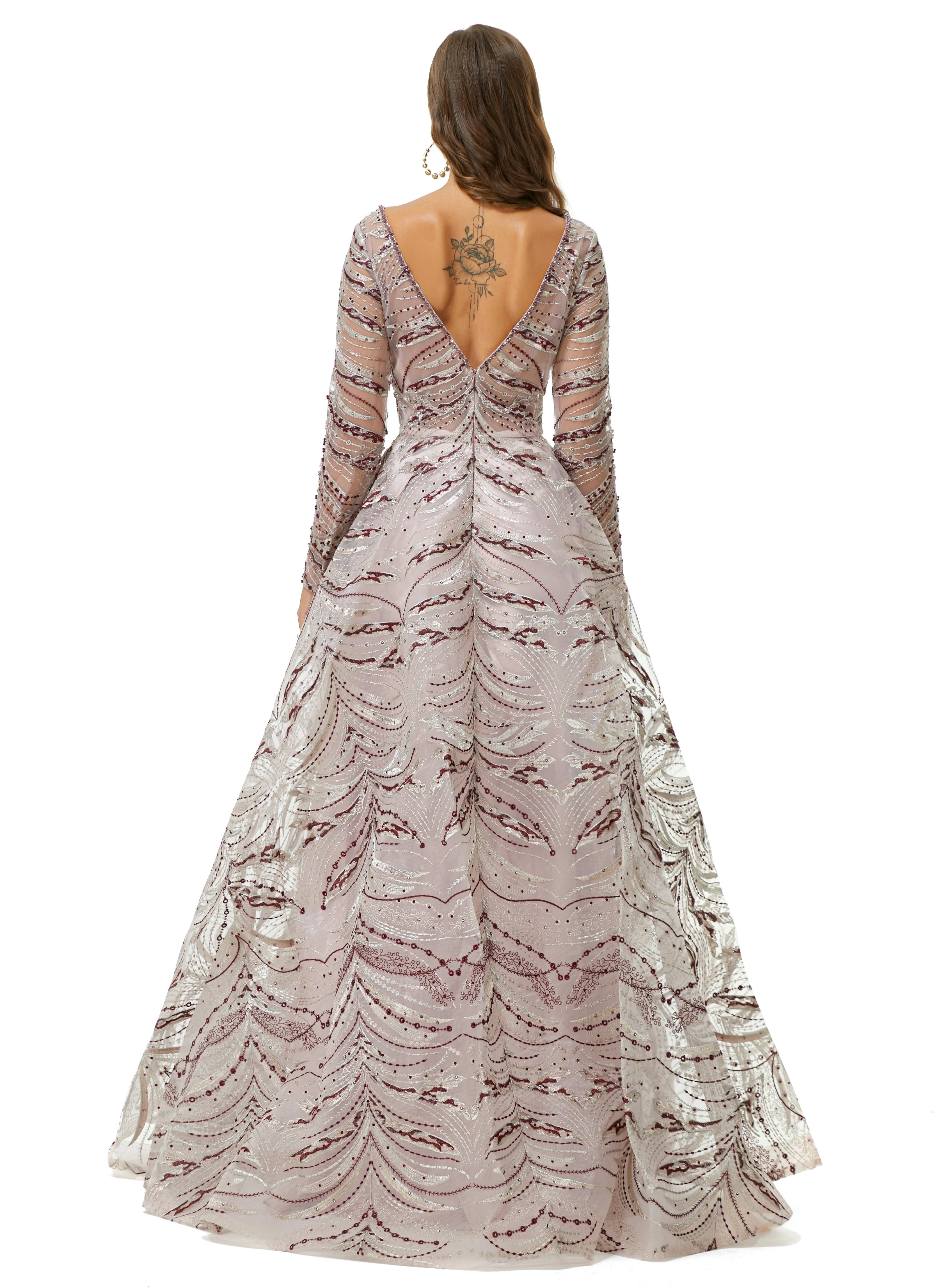 Ballbella Design | Sparkle Beaded Long Sleeves Prom Dresses - Image 2