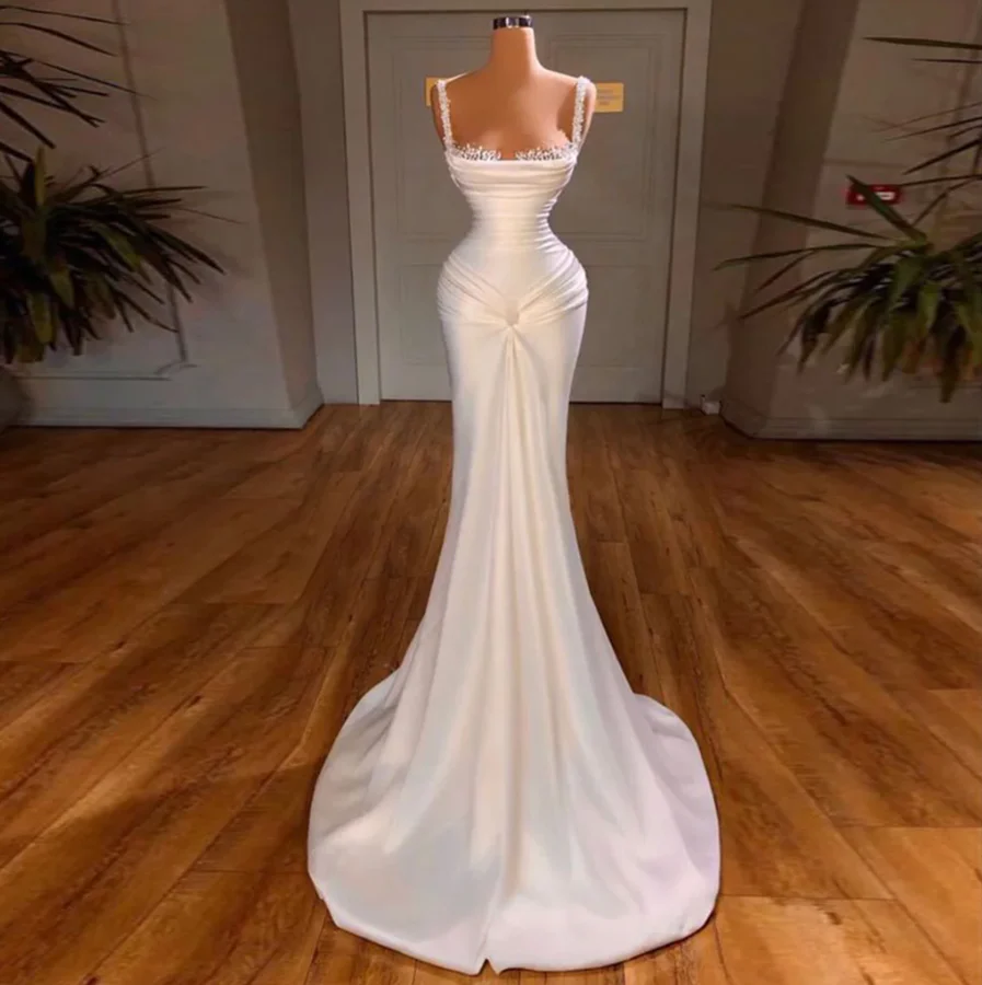 Ballbella Straps Mermaid Prom Dress Sleeveless With Beads - Image 2