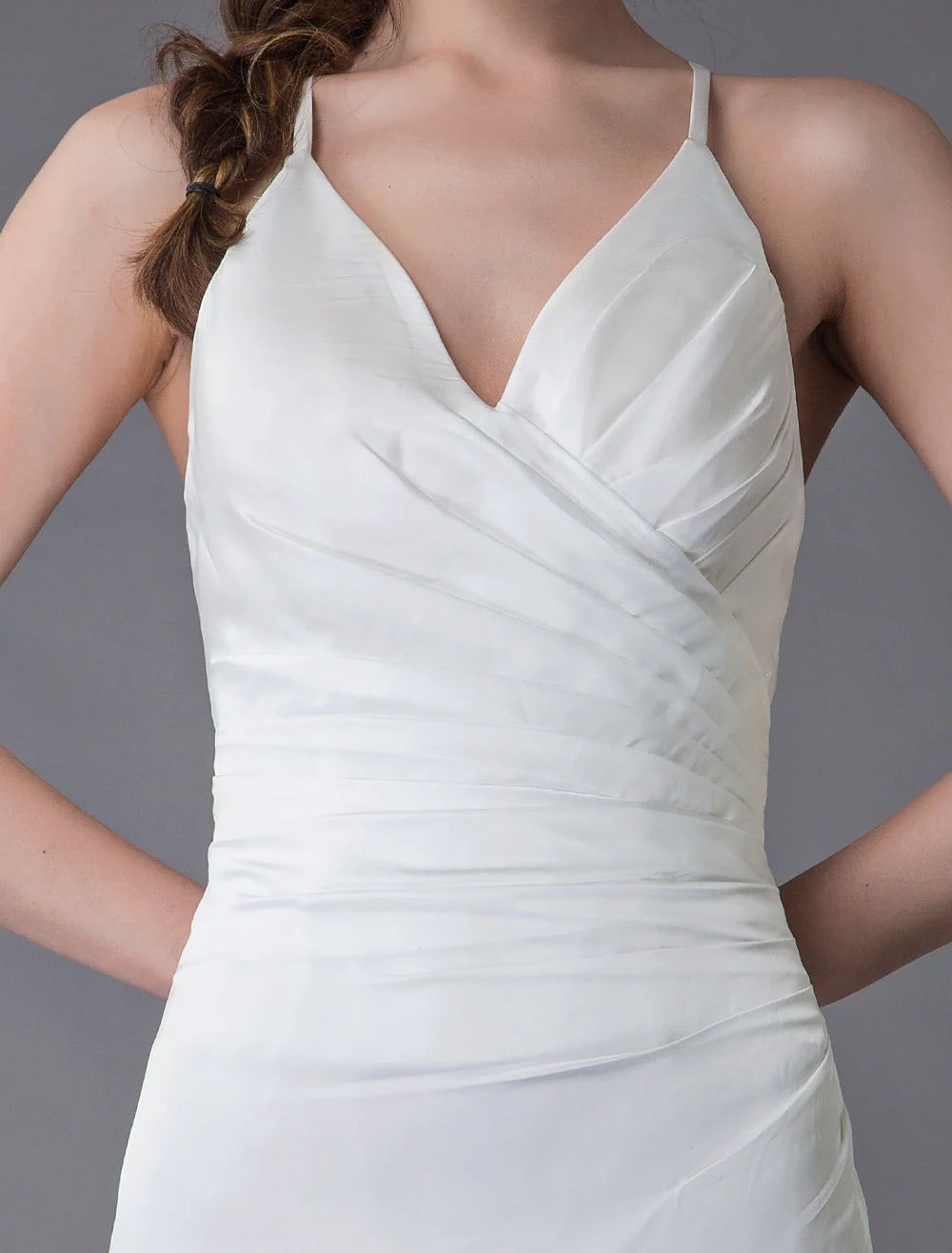 Modern Beach Wedding Dresses Sexy Bridal Dress High Split Ivory Sheath Straps Summer Wedding Gowns - Image 9