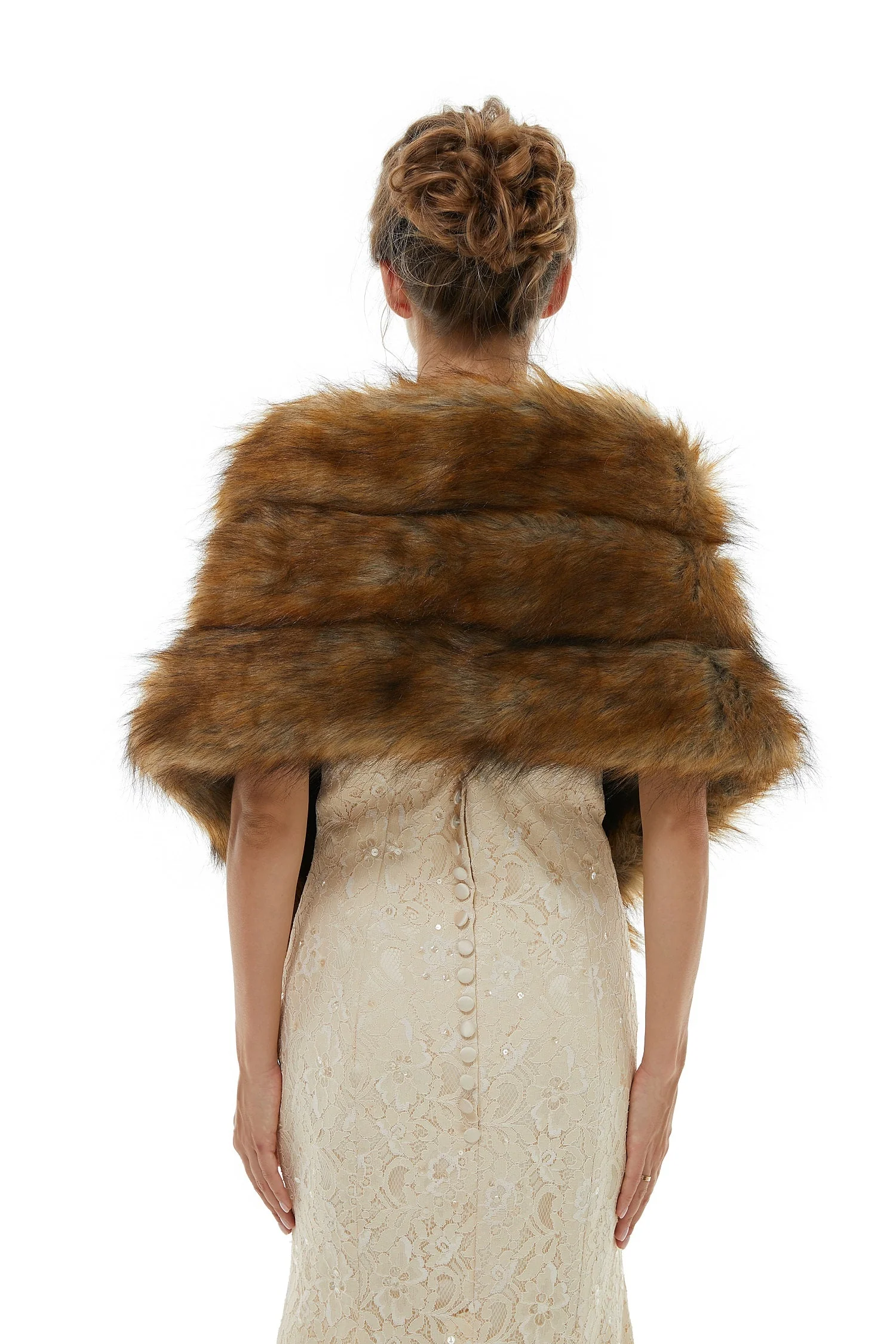 Beatrice - Winter Faux Fur Wedding Wrap - Image 2