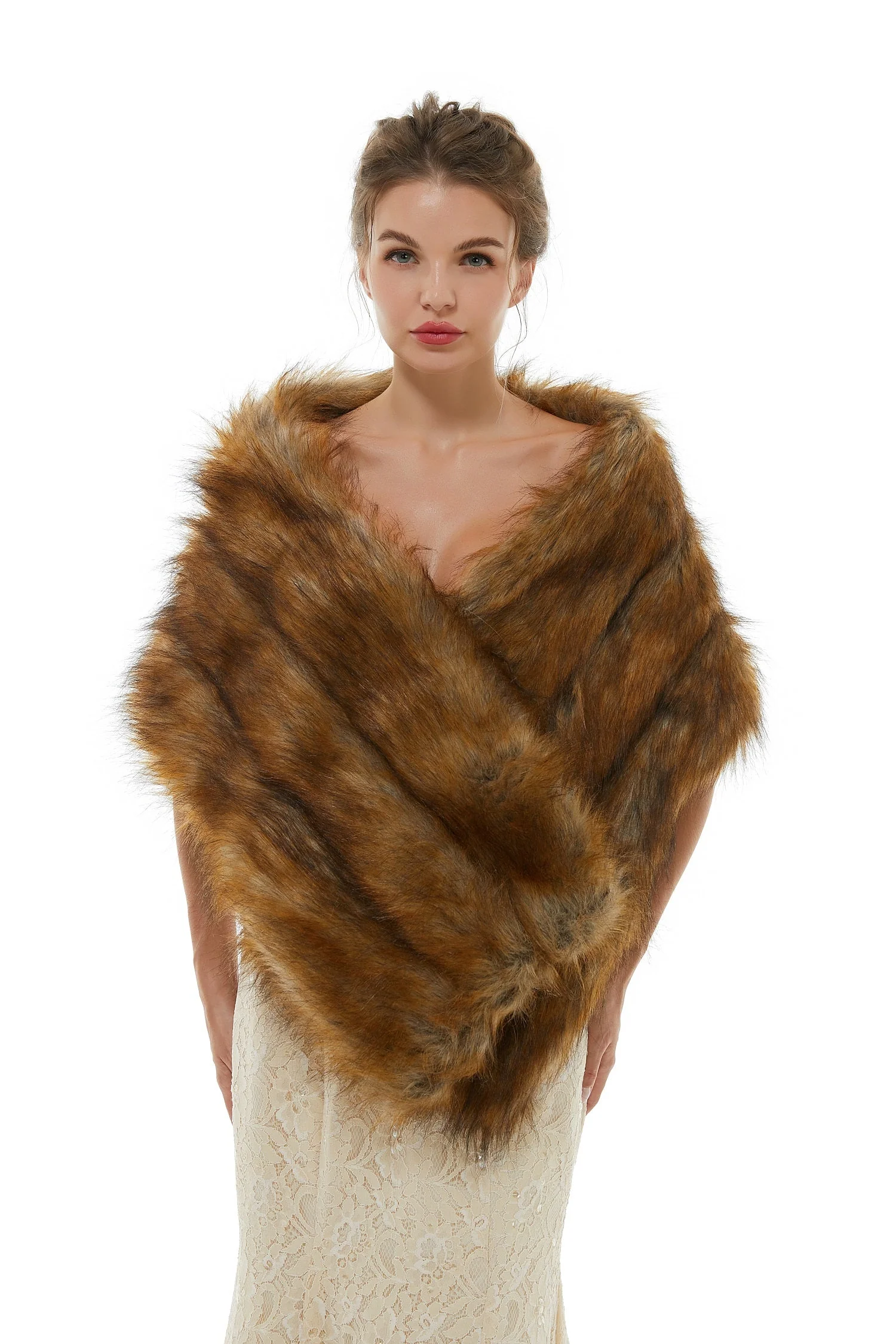 Beatrice - Winter Faux Fur Wedding Wrap - Image 3
