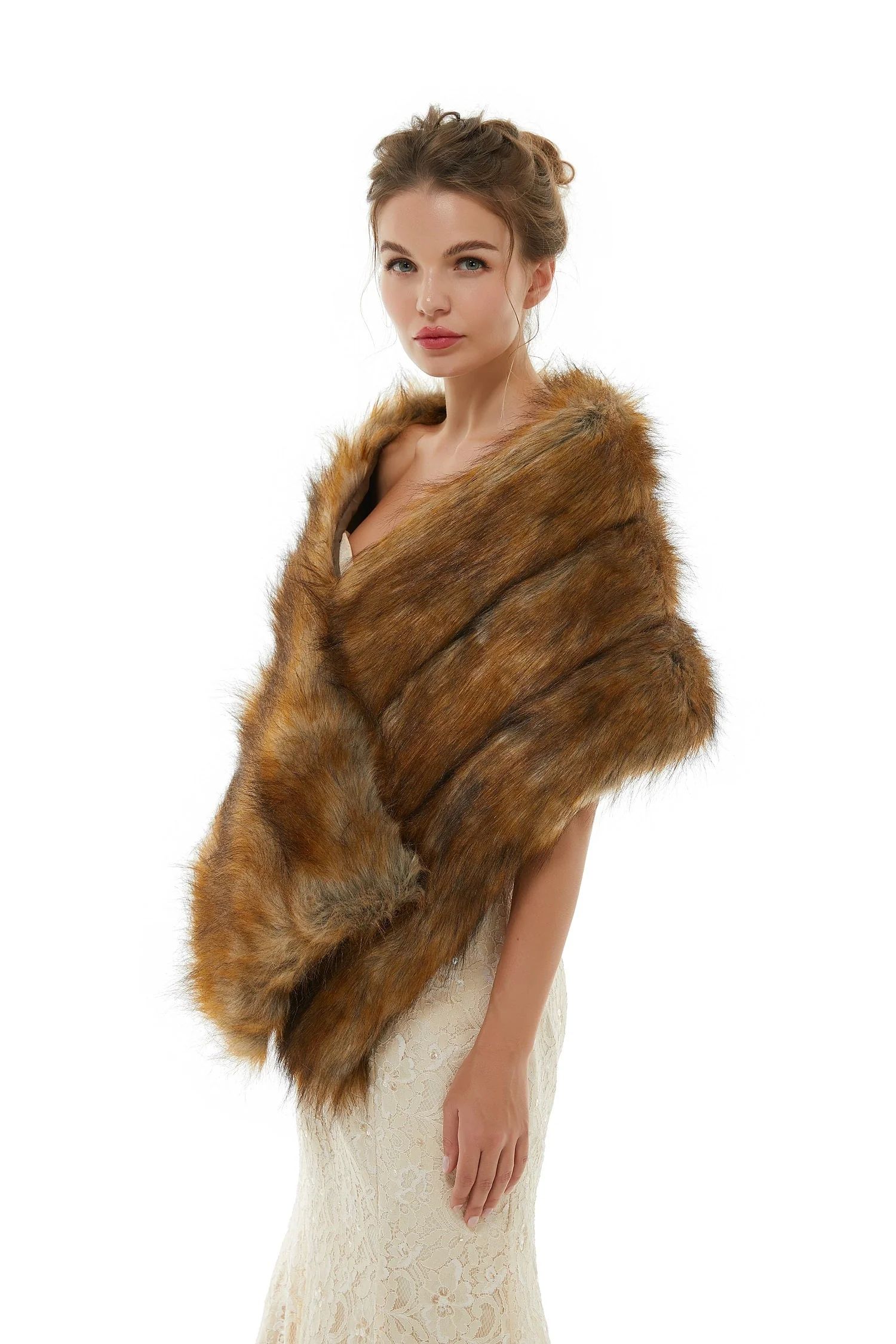 Beatrice - Winter Faux Fur Wedding Wrap - Image 4