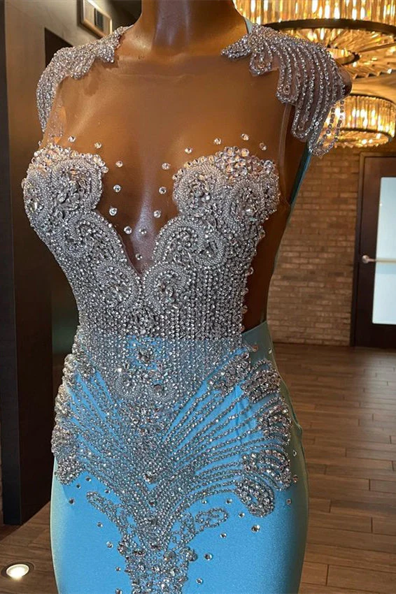 Beautiful Long Sleeveless Mermaid Prom Dress With Beading - Image 2