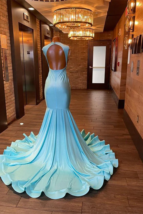 Beautiful Long Sleeveless Mermaid Prom Dress With Beading - Image 3