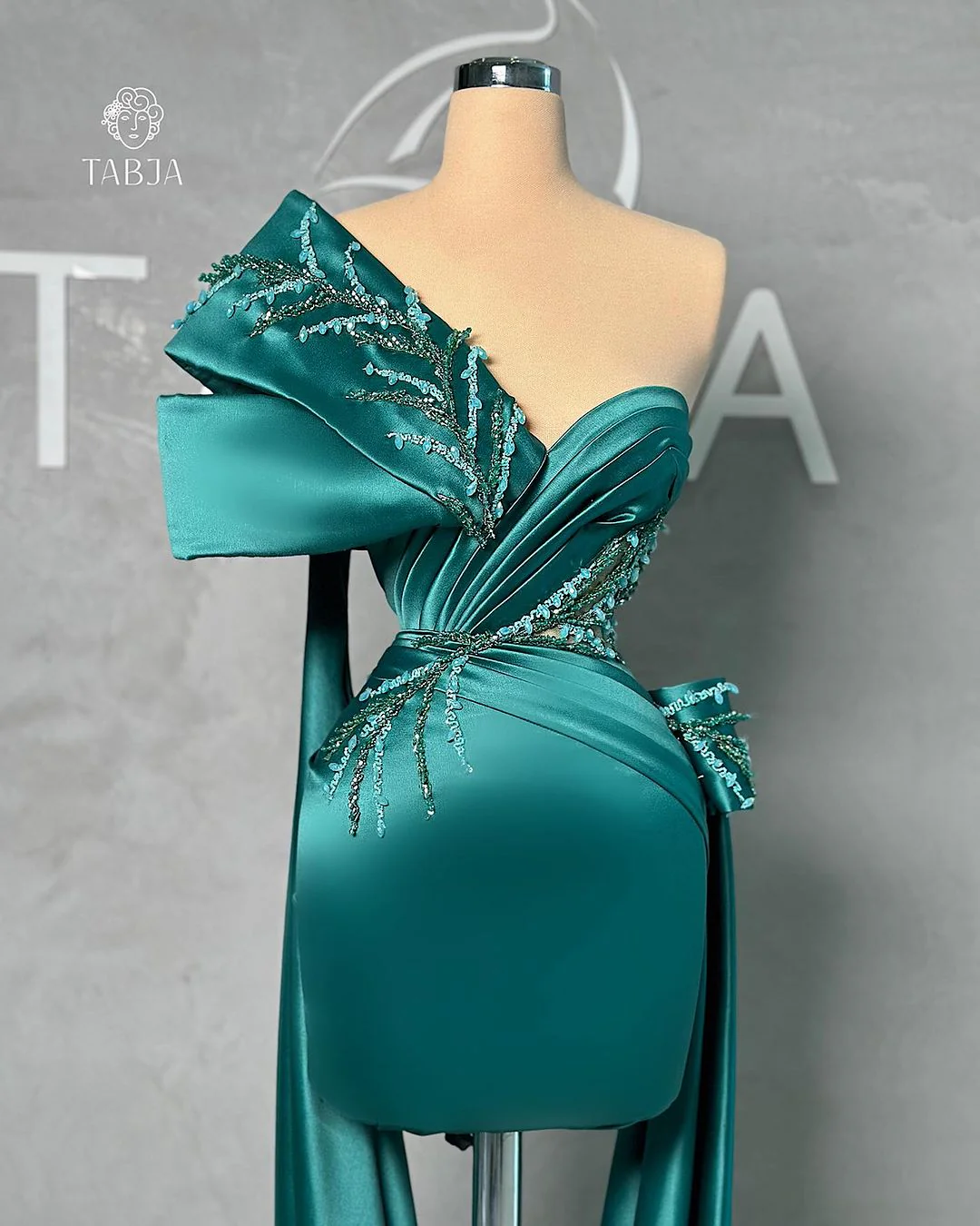 Fabulous Short Green One Shoulder Lace Sleeveless Prom Dress - Image 2