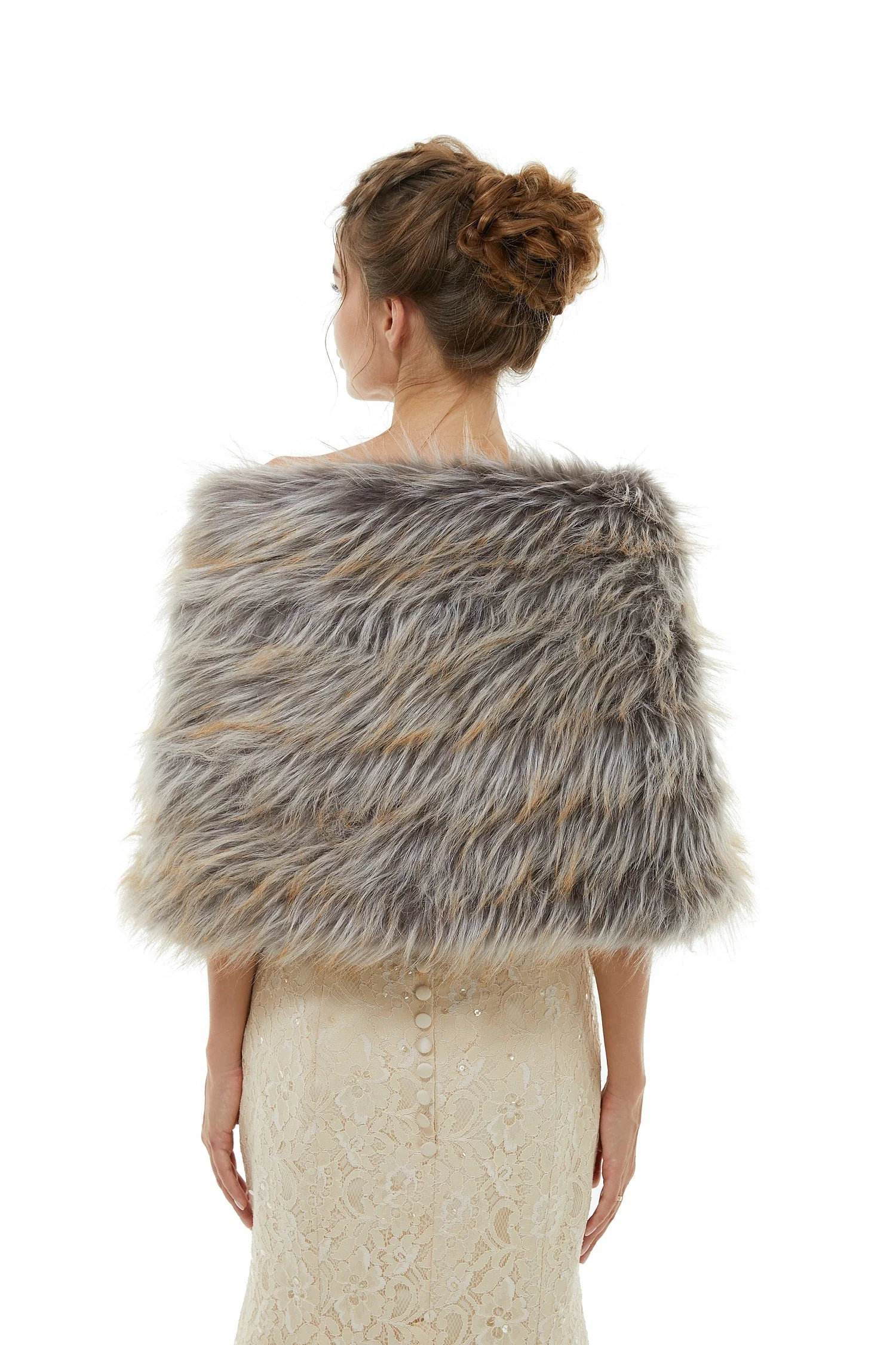 Belinda - Winter Faux Fur Wedding Wrap - Image 3