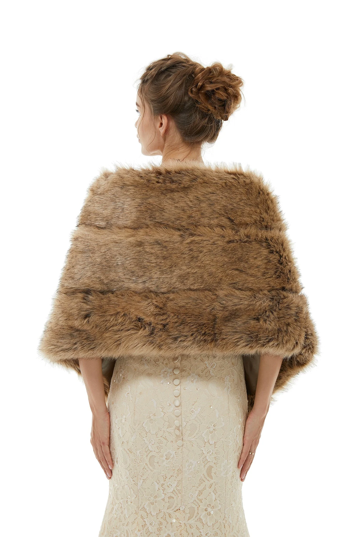 Bency - Winter Faux Fur Wedding Wrap - Image 3