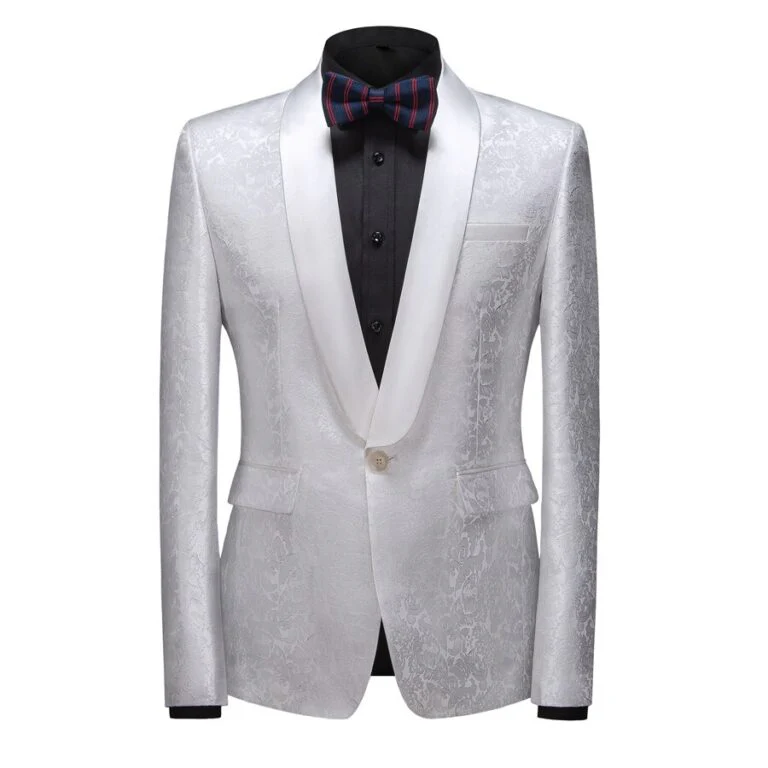 Bespoke Slim Fit Shawl Lapel One Button Wedding Tuxedo - Image 4