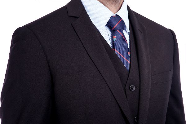 Bespoke Solid Black Three Piece Suits for Men - Image 5
