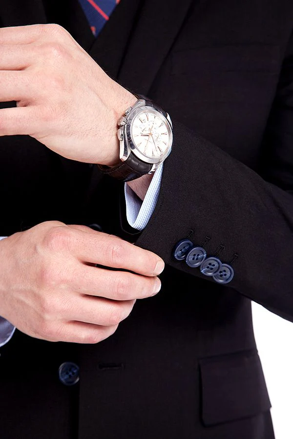 Bespoke Solid Black Three Piece Suits for Men - Image 6