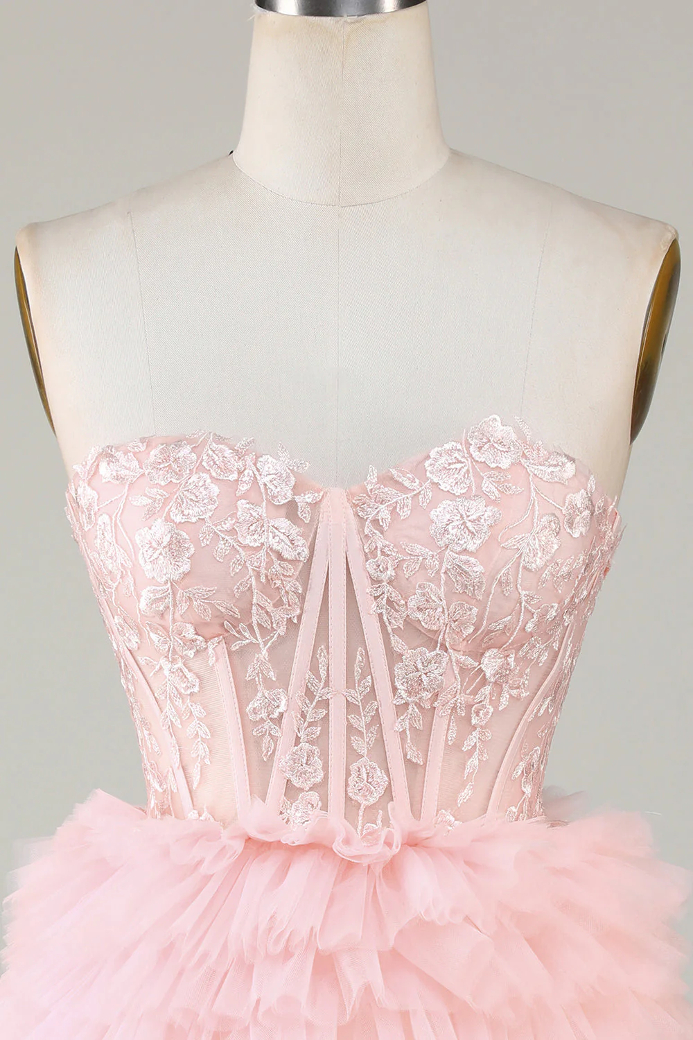Blue Sweetheart A-Line Corset Short Homecoming Dress with Ruffles - Image 10