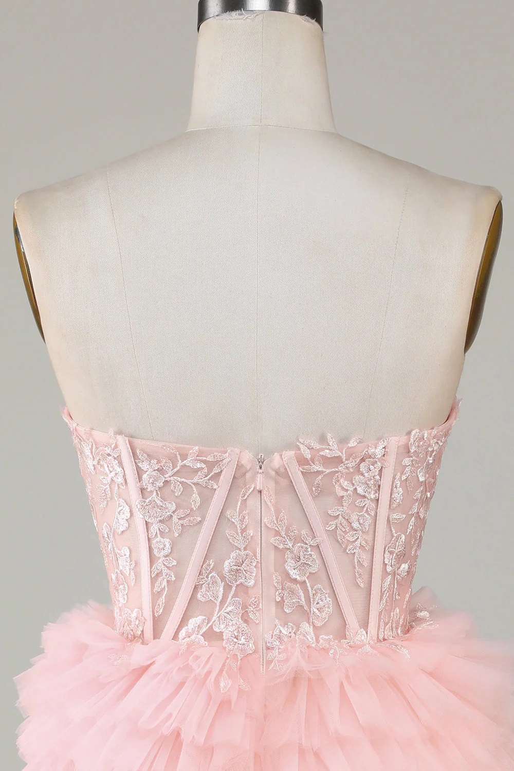 Blue Sweetheart A-Line Corset Short Homecoming Dress with Ruffles - Image 11