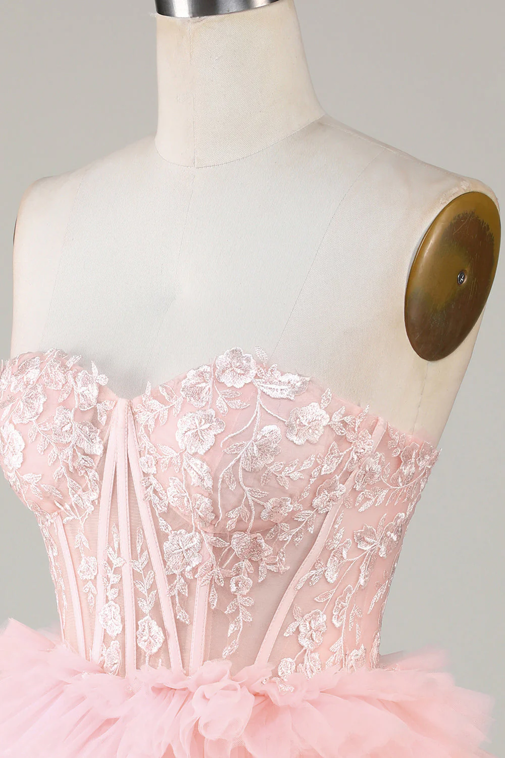 Blue Sweetheart A-Line Corset Short Homecoming Dress with Ruffles - Image 12