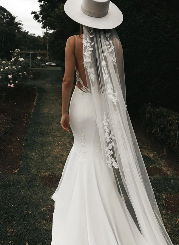 Boho Garden Summer Beach Cowl Neck Sleeveless Court Train Lace Wedding Dresses - Image 6