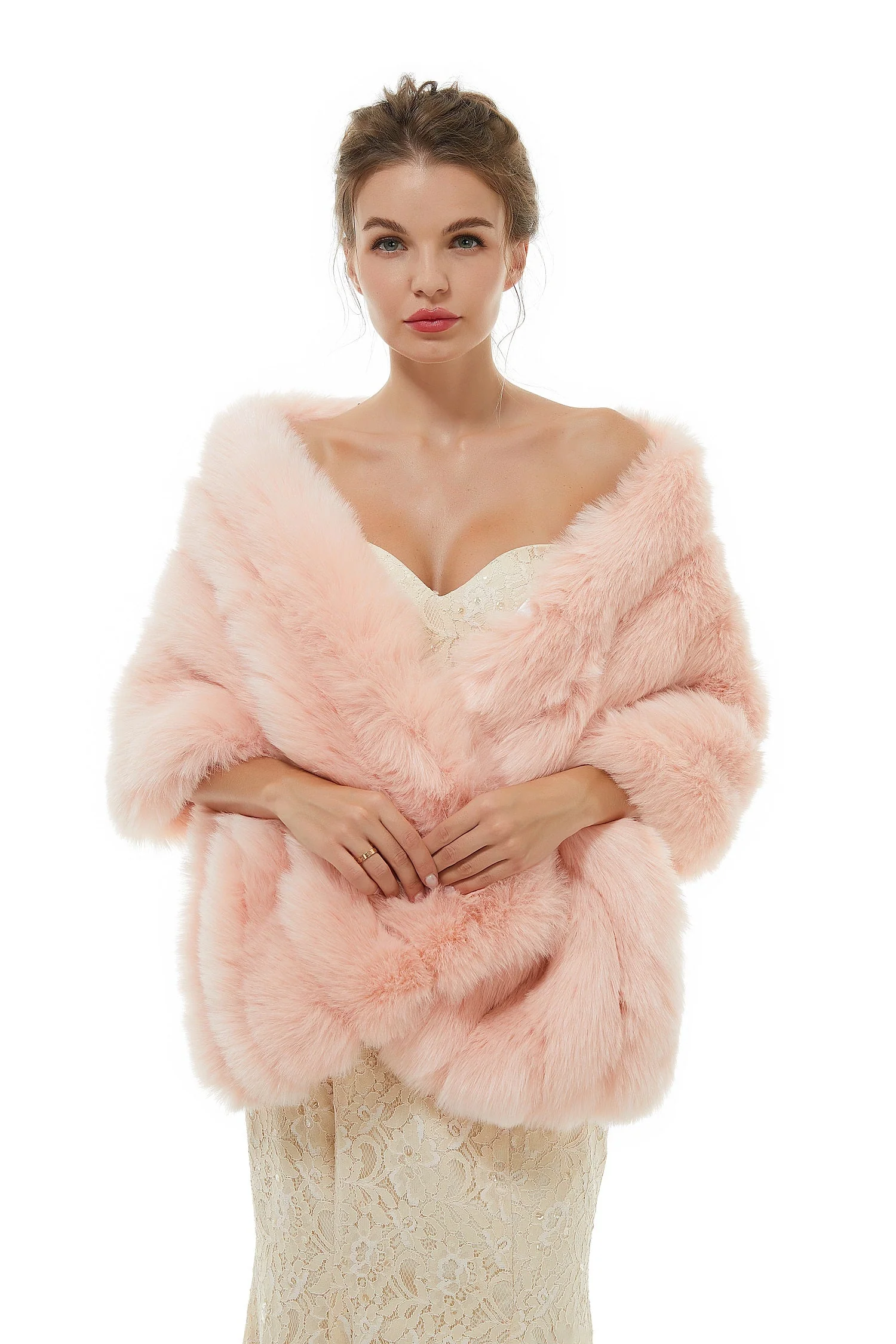 Brianna - Winter Faux Fur Wedding Wrap - Image 4