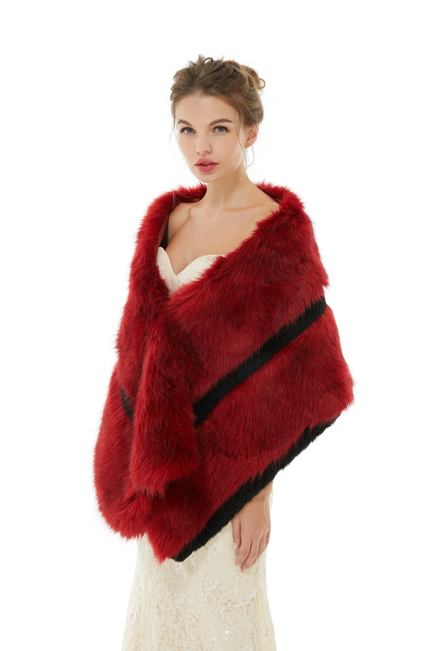 Carla - Winter Faux Fur Wedding Wrap - Image 2
