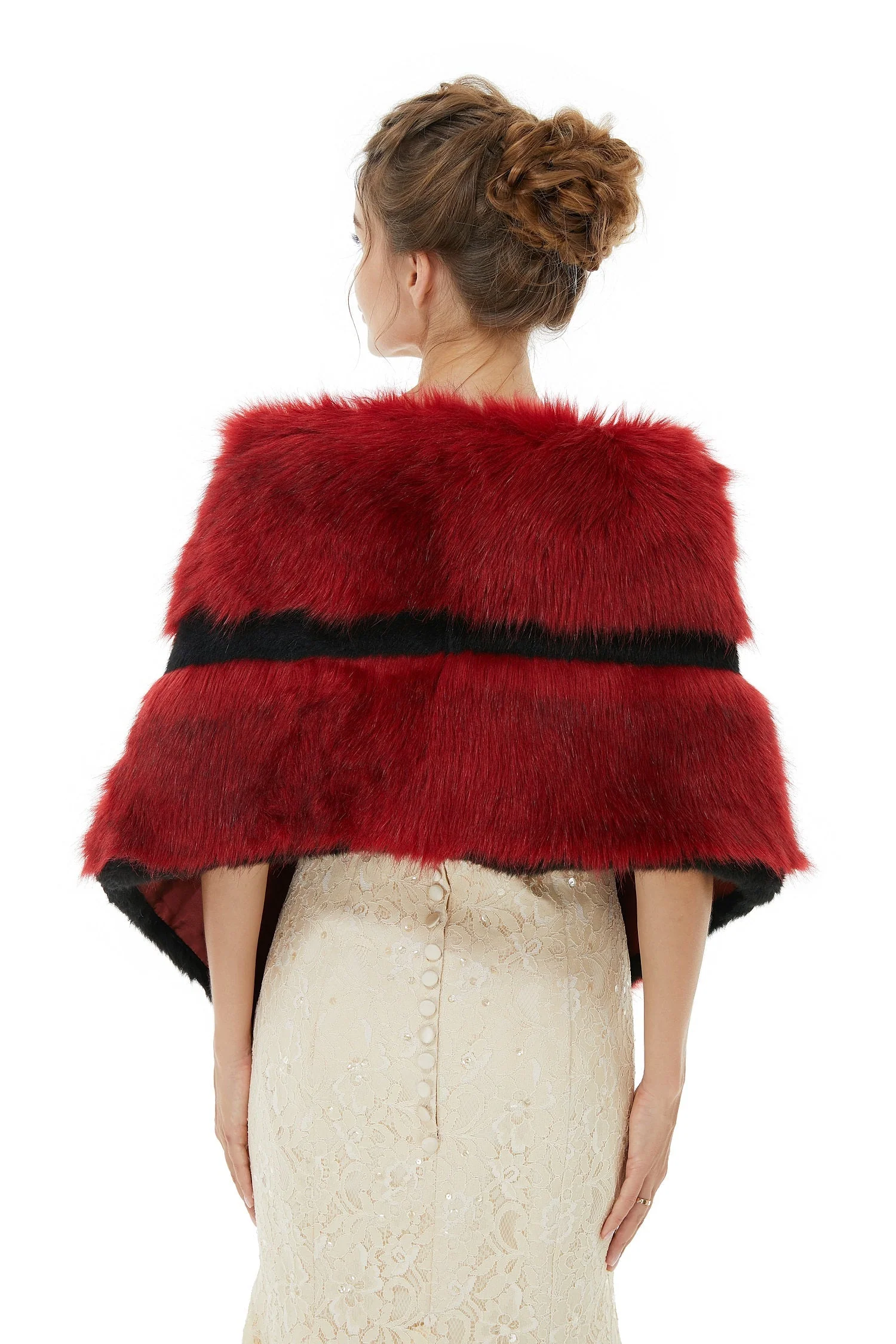Carla - Winter Faux Fur Wedding Wrap - Image 3