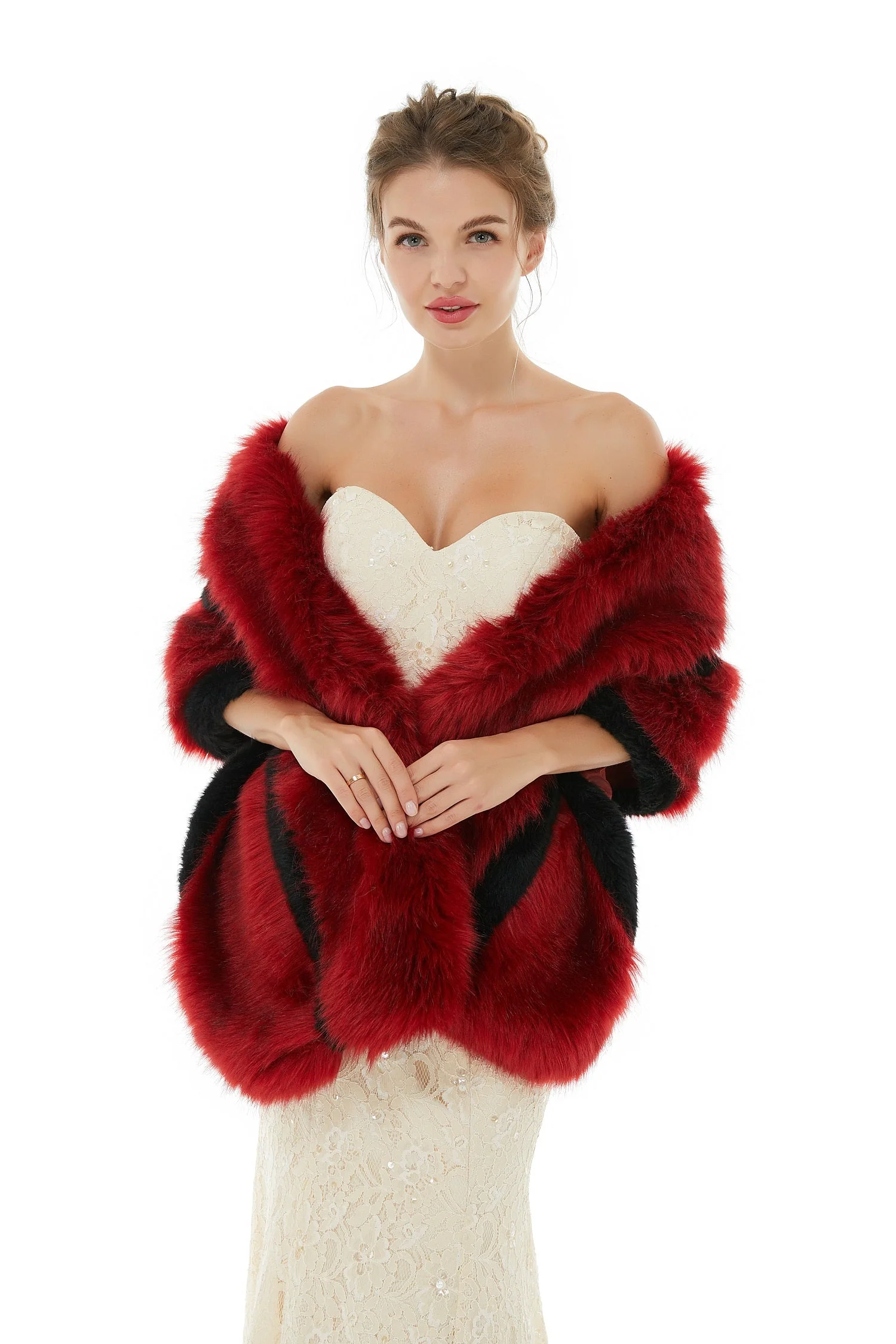 Carla - Winter Faux Fur Wedding Wrap - Image 4