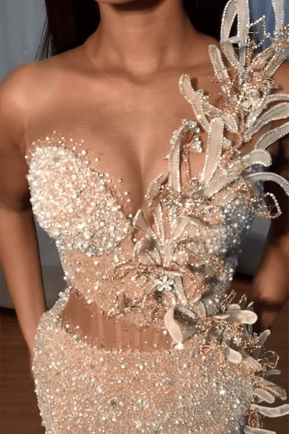 Gorgeous Sweetheart Sleeveless Mermaid Prom Dresses With Split Sequins Beadings - Image 2