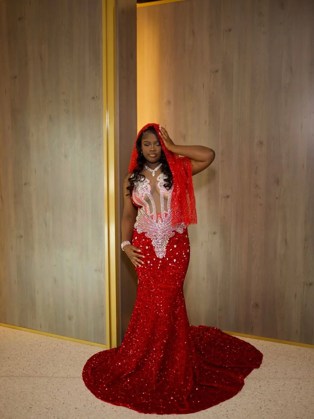 Charming Burgundy Sleeveless Sequin Prom Dresses Mermaid Sheath With Gem - Image 7