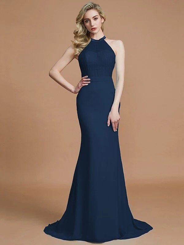 Mermaid Gorgeous Sleeveless Scoop Chiffon Bridesmaid Dresses - Image 15
