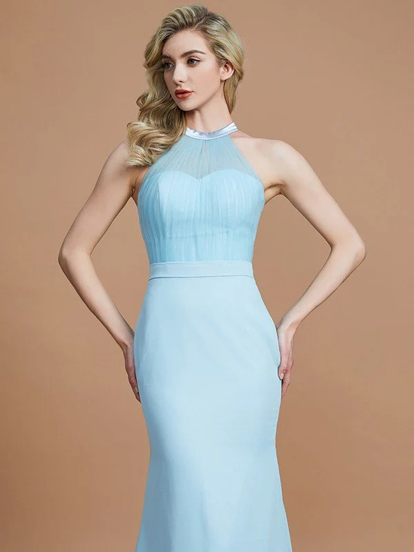 Mermaid Gorgeous Sleeveless Scoop Chiffon Bridesmaid Dresses - Image 3
