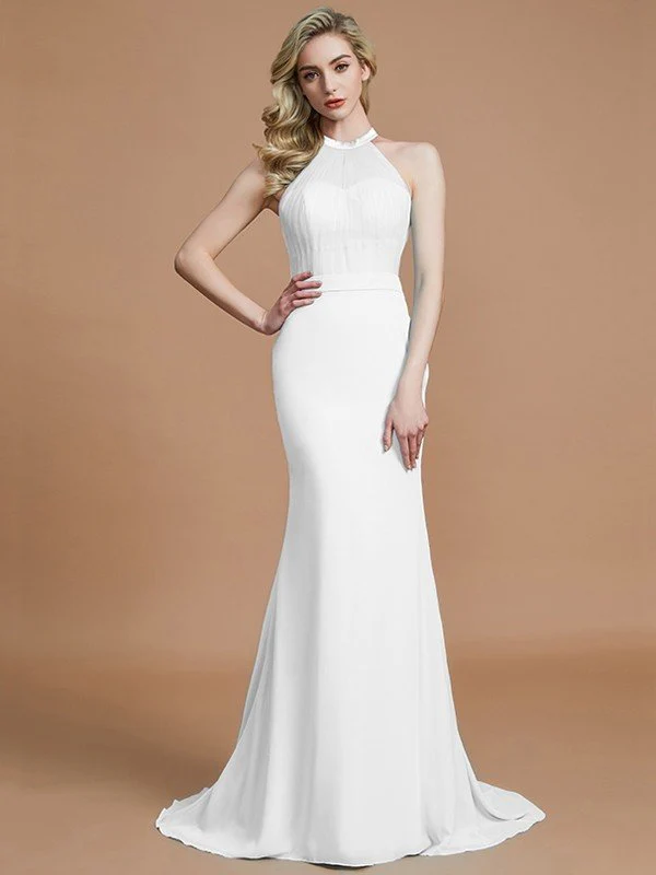Mermaid Gorgeous Sleeveless Scoop Chiffon Bridesmaid Dresses - Image 34
