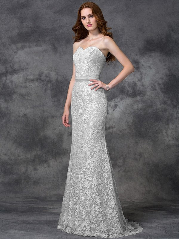 Mermaid Gorgeous Sweetheart Applique Sleeveless Long Satin Bridesmaid Dresses - Image 16