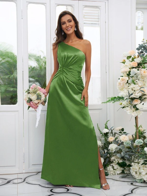 Elegant One Shoulder Sleeveless Bridesmaid Dresses - Image 19