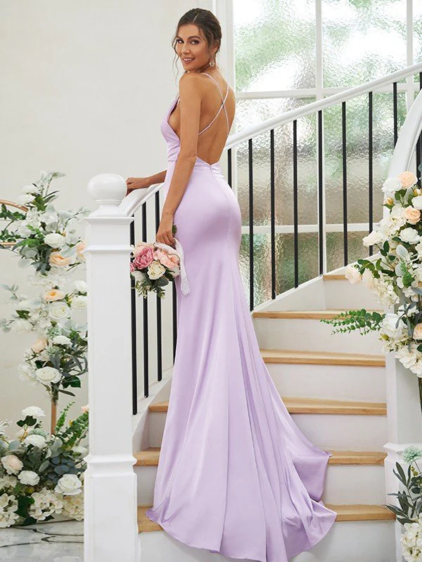 Pretty Square Sleeveless Bridesmaid Dresses - Image 3