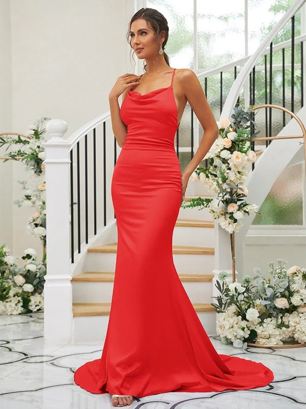 Pretty Square Sleeveless Bridesmaid Dresses - Image 32