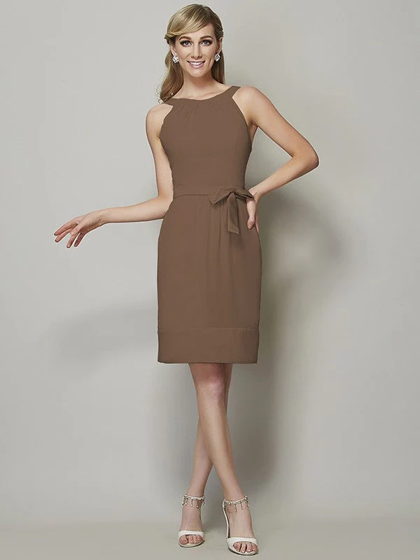 Chic Sleeveless Short Chiffon Bridesmaid Dresses - Image 3
