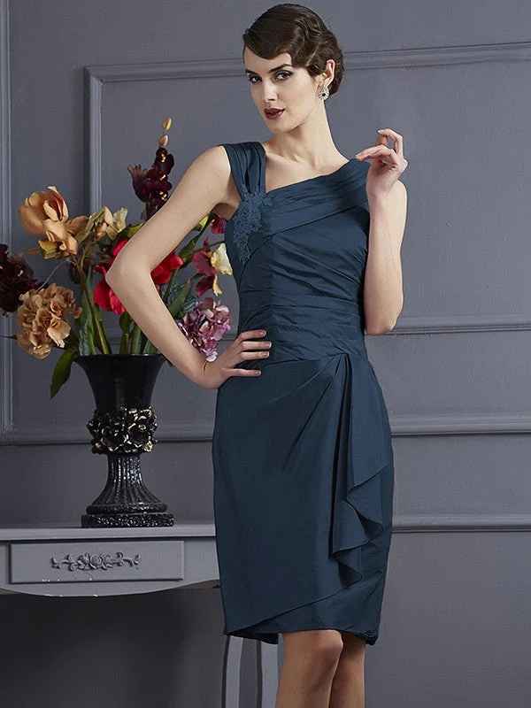 Charming Sleeveless Applique Short Taffeta Bridesmaid Dresses - Image 10