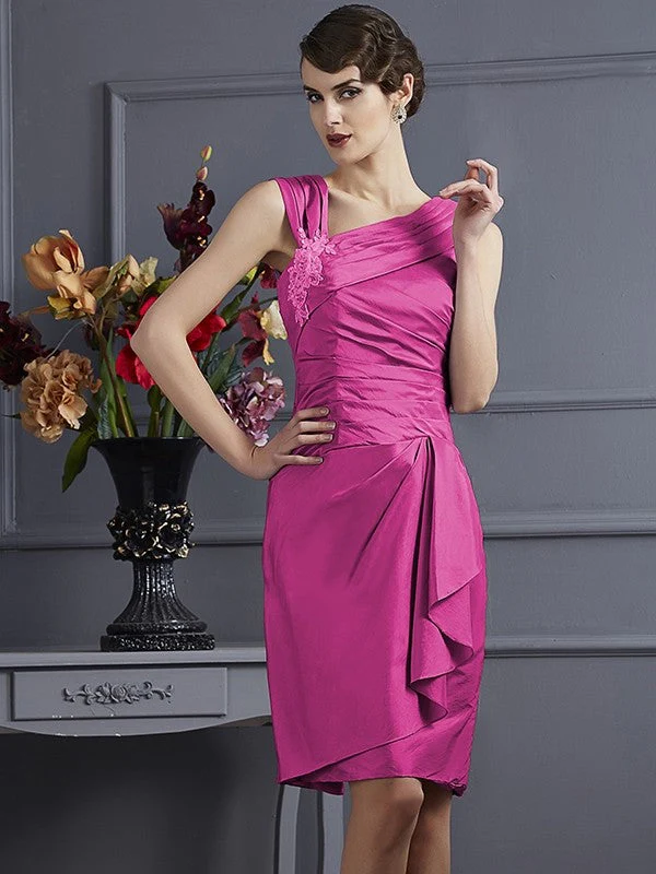 Charming Sleeveless Applique Short Taffeta Bridesmaid Dresses - Image 11