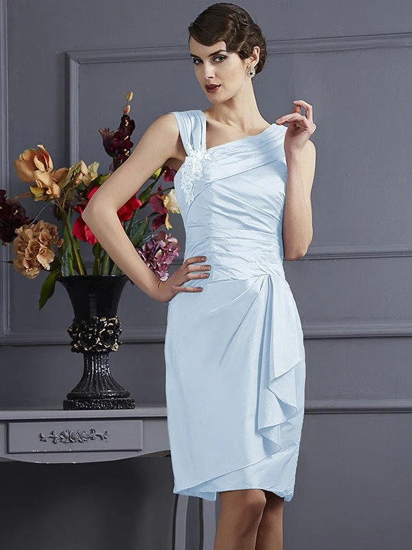 Charming Sleeveless Applique Short Taffeta Bridesmaid Dresses - Image 18