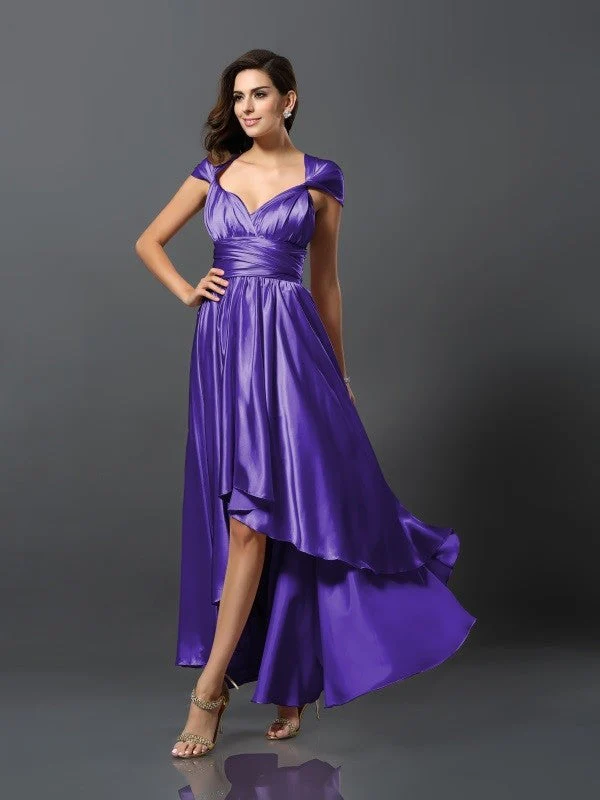 Charming Sleeveless High Low Bridesmaid Dresses - Image 35