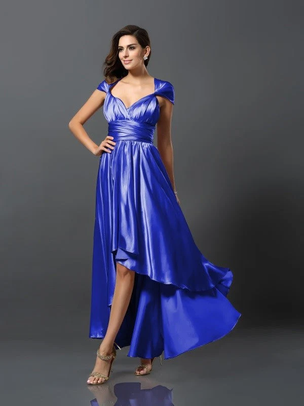 Charming Sleeveless High Low Bridesmaid Dresses - Image 36