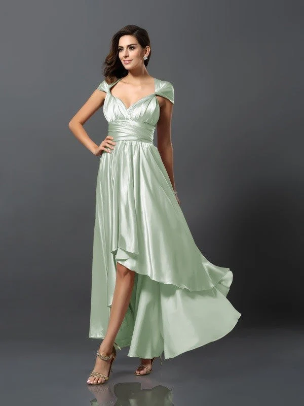 Charming Sleeveless High Low Bridesmaid Dresses - Image 37