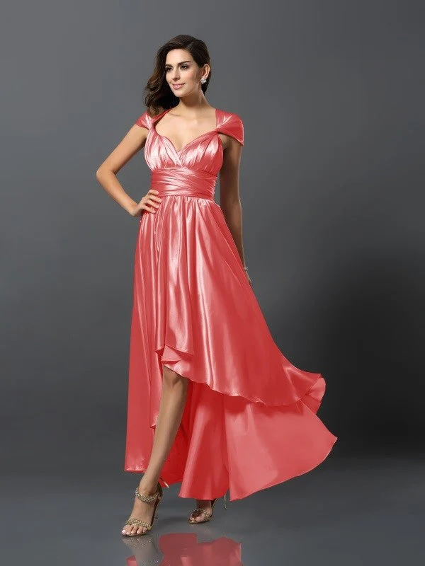 Charming Sleeveless High Low Bridesmaid Dresses - Image 39