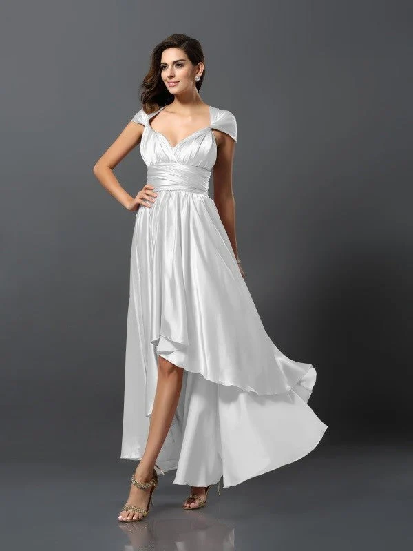 Charming Sleeveless High Low Bridesmaid Dresses - Image 40