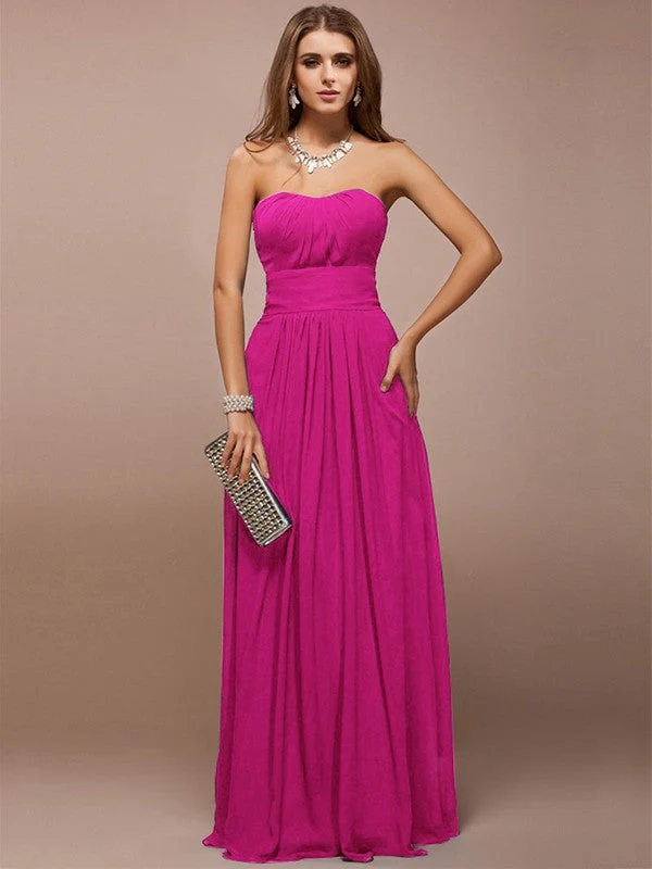 Gorgeous Sweetheart Sleeveless Ruffles Long Bridesmaid Dresses - Image 10