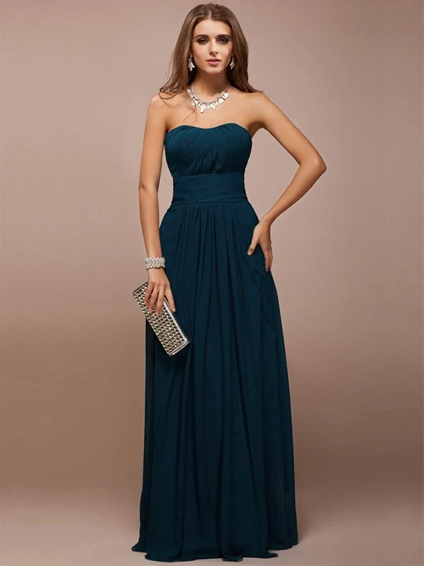 Gorgeous Sweetheart Sleeveless Ruffles Long Bridesmaid Dresses - Image 11