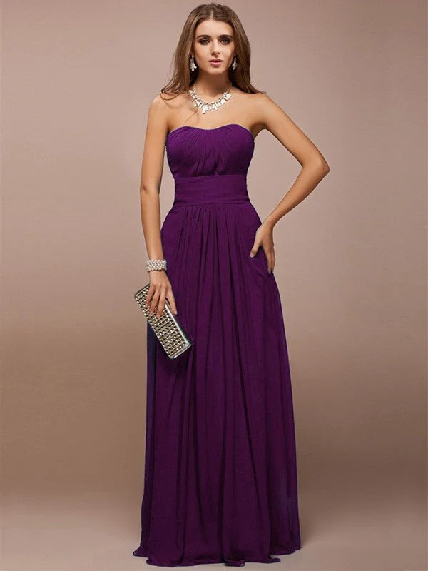 Gorgeous Sweetheart Sleeveless Ruffles Long Bridesmaid Dresses - Image 13