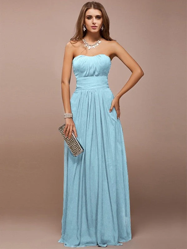 Gorgeous Sweetheart Sleeveless Ruffles Long Bridesmaid Dresses - Image 16