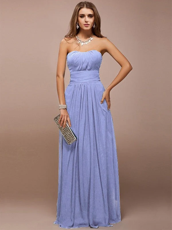Gorgeous Sweetheart Sleeveless Ruffles Long Bridesmaid Dresses - Image 17