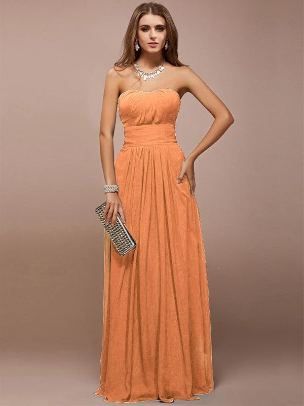 Gorgeous Sweetheart Sleeveless Ruffles Long Bridesmaid Dresses - Image 19