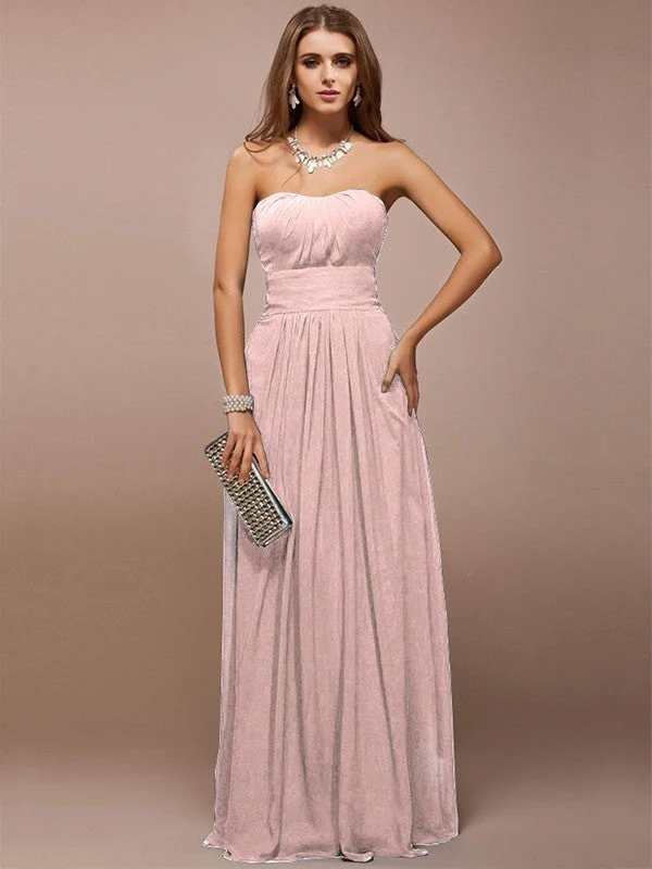 Gorgeous Sweetheart Sleeveless Ruffles Long Bridesmaid Dresses - Image 20